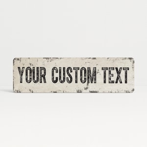 Custom Rustic Metal Sign: Grunge Edge, Indoor/Outdoor
