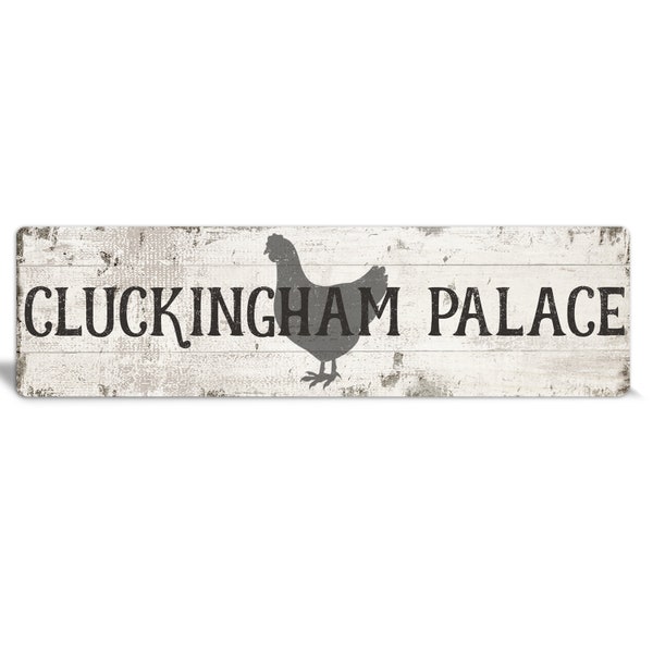 cluckingham palace, chicken coop sign, chicken coop DIY, chicken signs, coop sign, outdoor sign, farm sign, backyard farm decor, animal sign