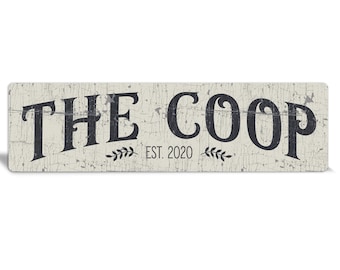 Rustic "The Coop" Chicken Coop Sign - Farmhouse Decor