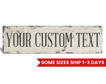 Rustic Metal Custom Sign: Personalized Outdoor Decor