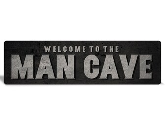 Rustic man cave sign, man cave sign for room, metal man cave sign, grunge man cave sign, bar sign, outdoor sign, gift for him