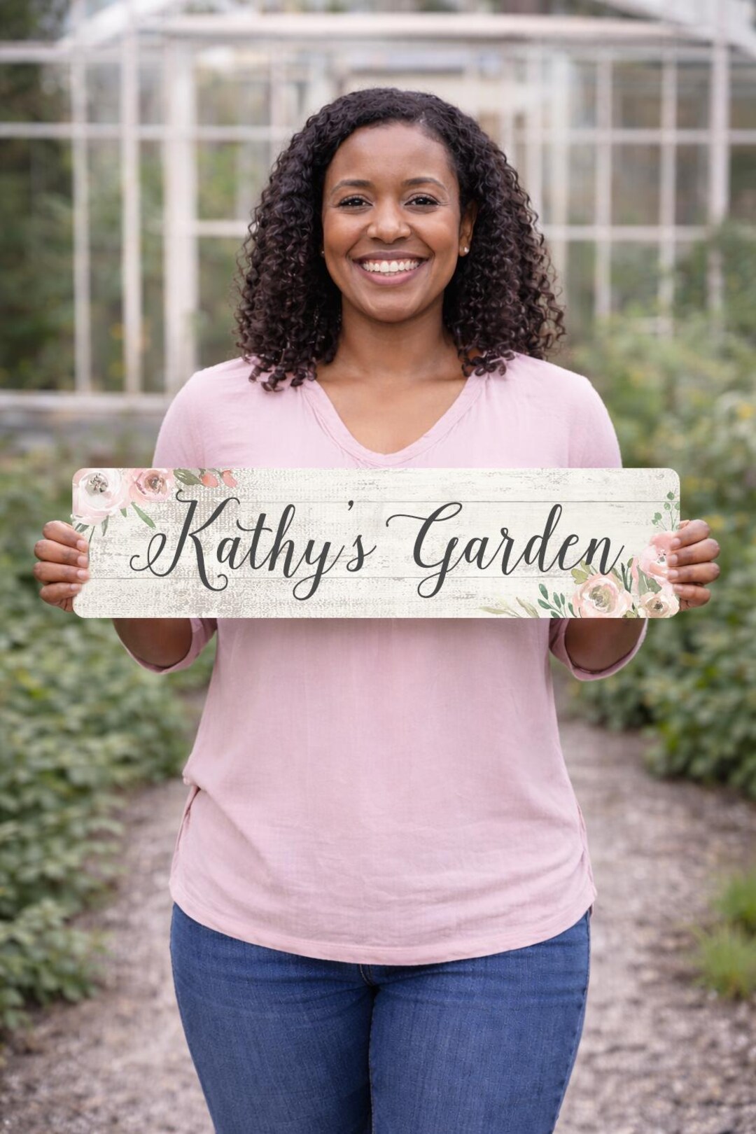 Pink Storage Sign Custom Pink Floral Metal Sign: Decor for She Shed, Boutiques, Garden ...