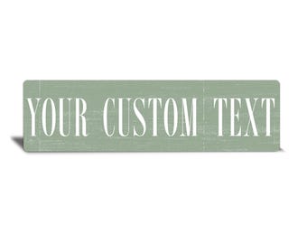 Custom Green Metal Sign: Personalized Waterproof Outdoor Decor