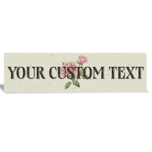 Plaque vintage personnalisée en métal rose, plaque rose personnalisée, décoration rose, plaque de roseraie personnalisée, enseigne de magasin d'antiquités, enseignes pour signalisation extérieure