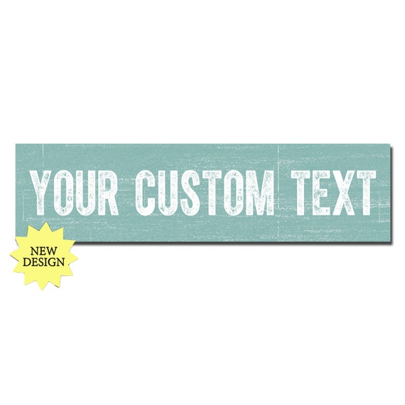 Custom Sign Metal Sign Custom Metal Signs Blue Sign Etsy