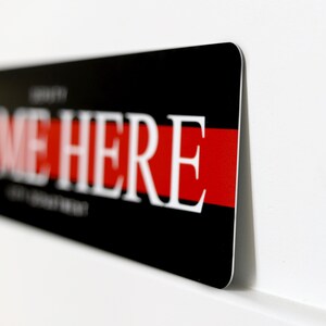 Personalized Firefighter Sign: Red Line Metal Decor, Custom Name - Etsy