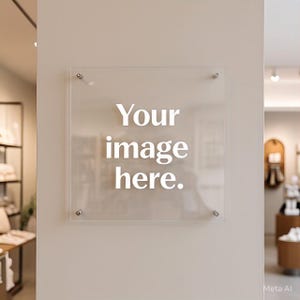 Custom Printed Acrylic Business Sign: Logo, Wedding Decor