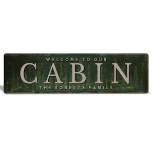 Cabin sign - metal cabin sign - personalized sign - nature lovers decor - cabin signs - custom cabin sign - family cabin gift - cabin decor