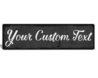 Custom sign - grunge sign - Custom metal signs - black & white - custom outdoor sign - custom sign metal - home decor - personalized gift