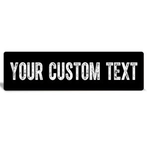 Custom sign Metal Sign Custom metal signs black & white personalized decor custom sign metal personalized gift name sign image 1