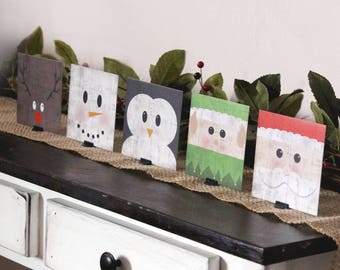 Christmas Decor - Christmas Mantle Decor - Christmas Sign - Christmas Decorations - Christmas Characters - Christmas Table Decor -Home Decor