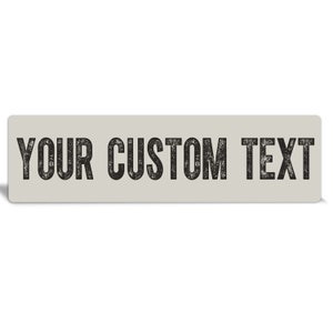 custom beige sign, custom metal sign, tan metal sign, outdoor metal sign, outdoor signs for yard, metal sign for business, personalized sign