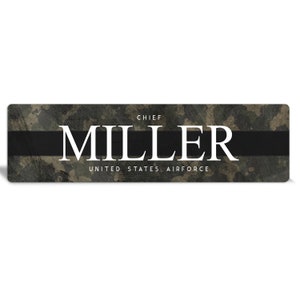Custom Military Name Sign: Personalized Veteran Gift