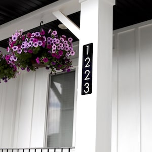Modern Metal House Number Address Sign, Custom Vertical House Number Sign, Custom Address Plaque for House, Modern House Numbers for Mailbox