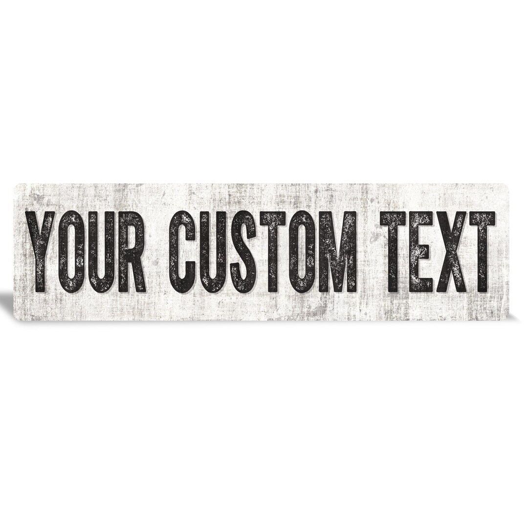 Custom Rustic White Metal Sign: Personalized Outdoor Decor - Etsy