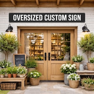 Large Black Metal Sign for Outdoor Sheds, Barns & Business