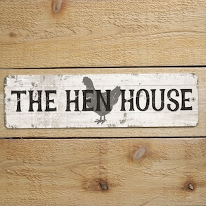 Chicken coop sign - The hen house - Backyard Chicken - Chicken Coop Decor - Hen house sign - chicken lover gift - coop decor - farm sign
