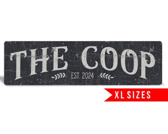 Oversized Chicken coop sign - The Coop - Backyard Chicken - Chicken Coop Decor - Black chicken coop sign - coop decor - Farm sign