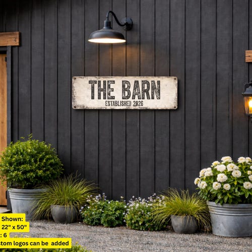 Panneau métallique rustique personnalisé : bords grunge, grand format pour usage intérieur/extérieur