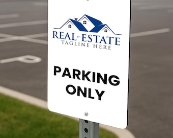 Custom Logo Parking Sign: Outdoor Reserved Parking Spot Signs