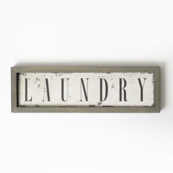 Laundry sign - Framed Laundry Sign - Home Decor Sign - Washroom Sign - Home & Living - Laundry Room Sign - Farmhouse sign