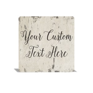 Square Rustic Metal Sign: Custom Outdoor Business Sign