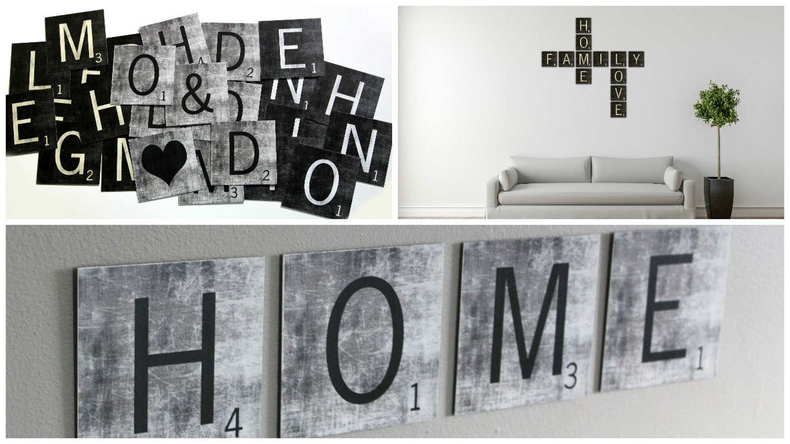 Large Scrabble Tiles Scrabble Wall Art Metal Scrabble Wall Etsy Canada