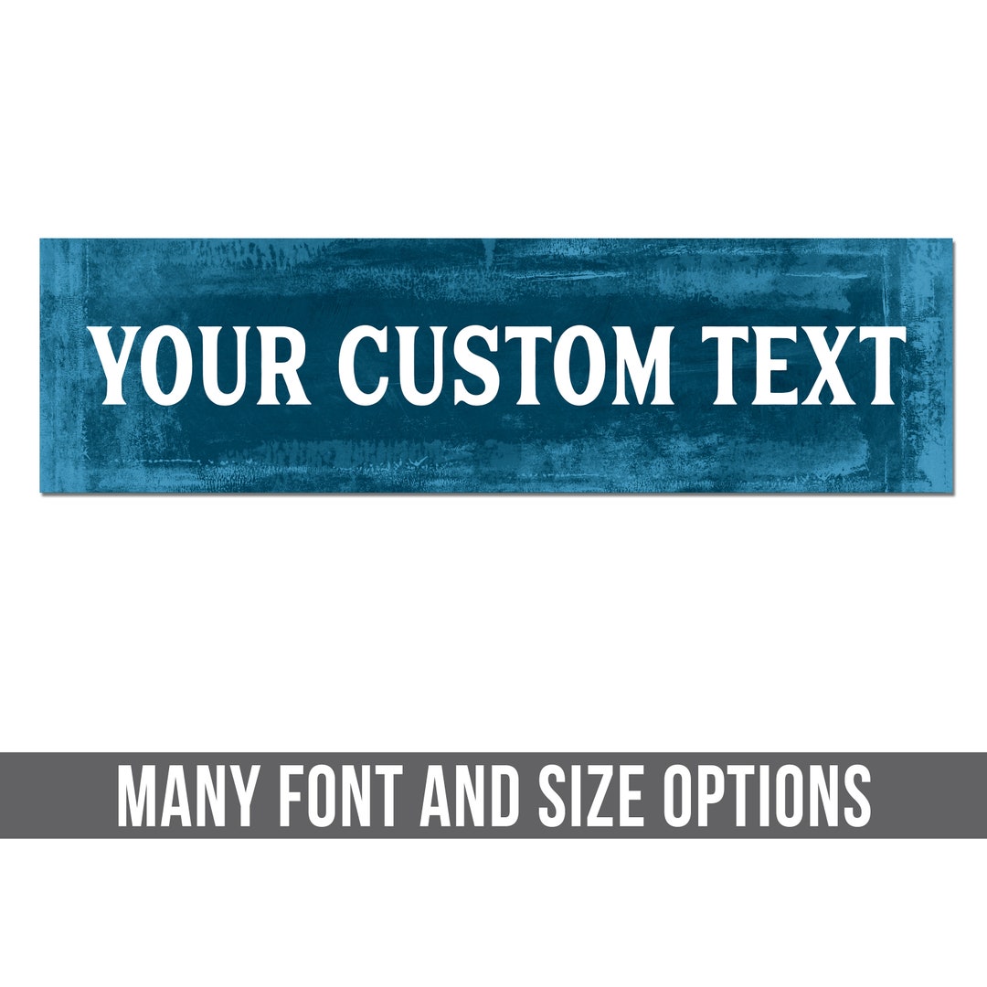 Rustic Metal Signs Custom Metal Signs Dark Blue Metal Sign Etsy