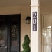 address sign, black address sign, house numbers, metal address sign, apartment numbers, address plaque, home address sign, outdoor sign 