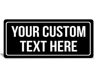 black custom metal sign, black sign with border sign, custom business sign, personalized sign, outdoor custom sign, custom sign for bar