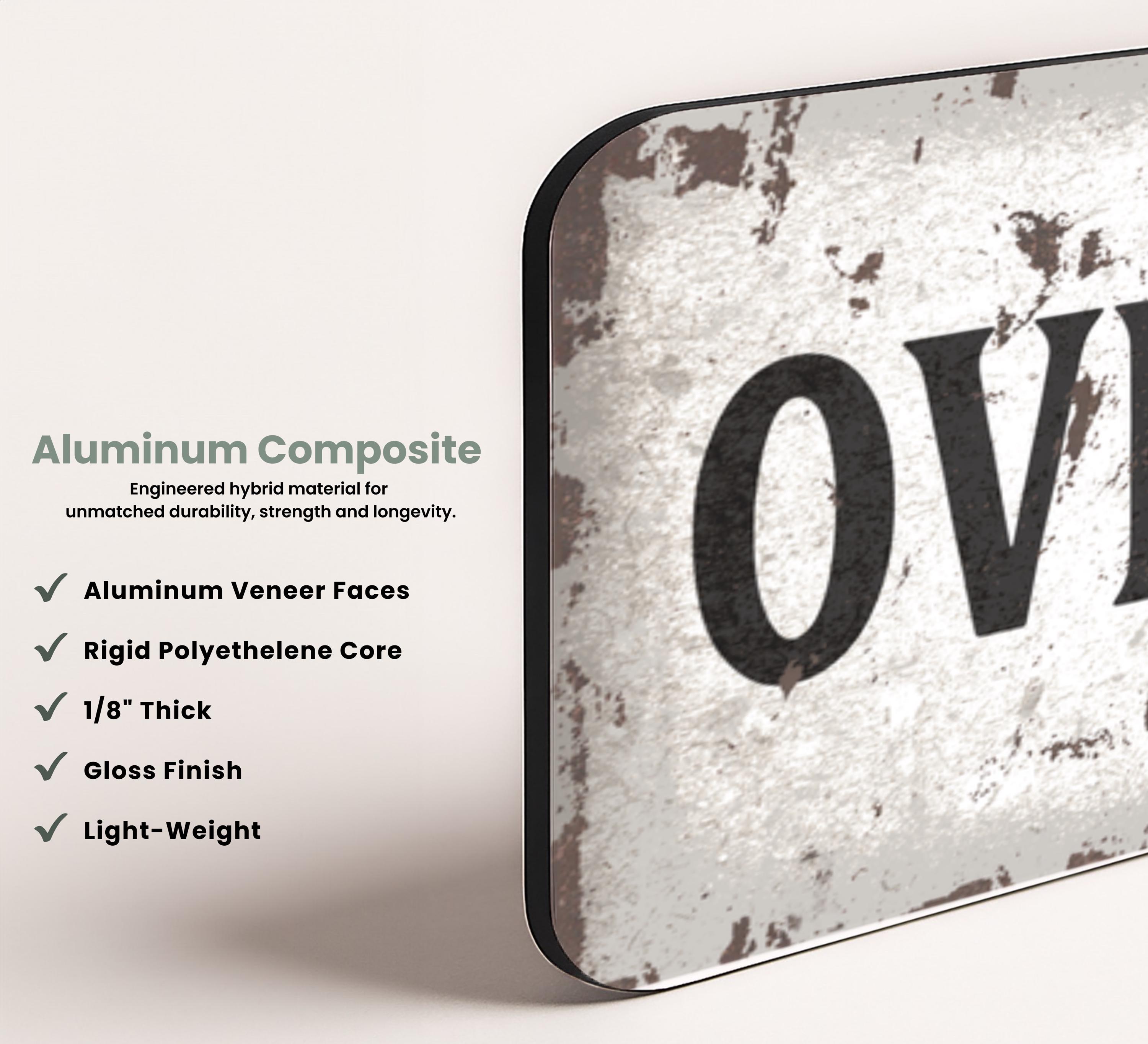 Oversized Rustic Edge Metal Sign: Custom Sign for Outdoor Business ...