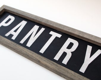 pantry sign - Framed pantry Sign - Home Decor Sign - kitchen pantry - Home & Living - kitchen Sign - Farmhouse sign - Black and White