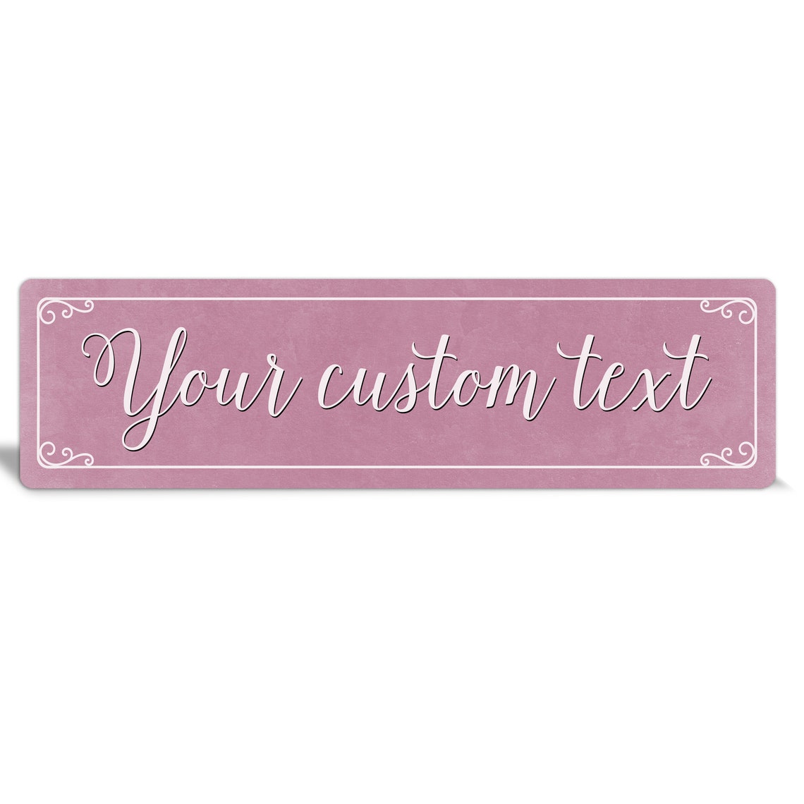 Pink Swirl Custom Metal Sign: Personalized Outdoor Decor - Etsy