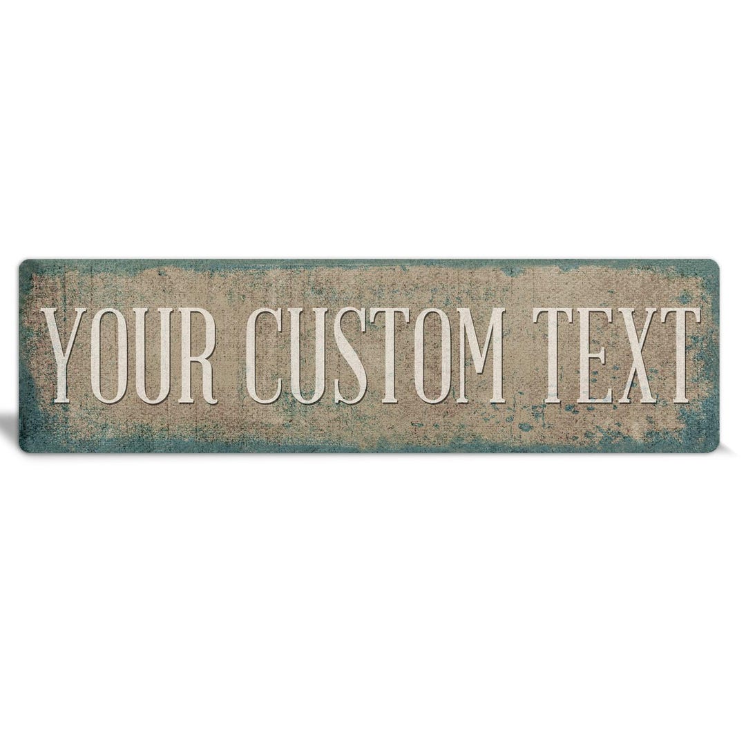 Turquoise Inlay Sign Custom Metal Sign: Textured Turquoise Coastal Decor - Etsy