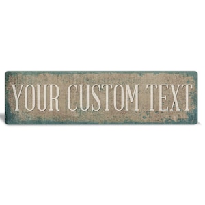 Custom Metal Sign: Textured Turquoise Coastal Decor