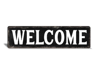 Custom Metal Sign: Black & White Personalized Home Decor