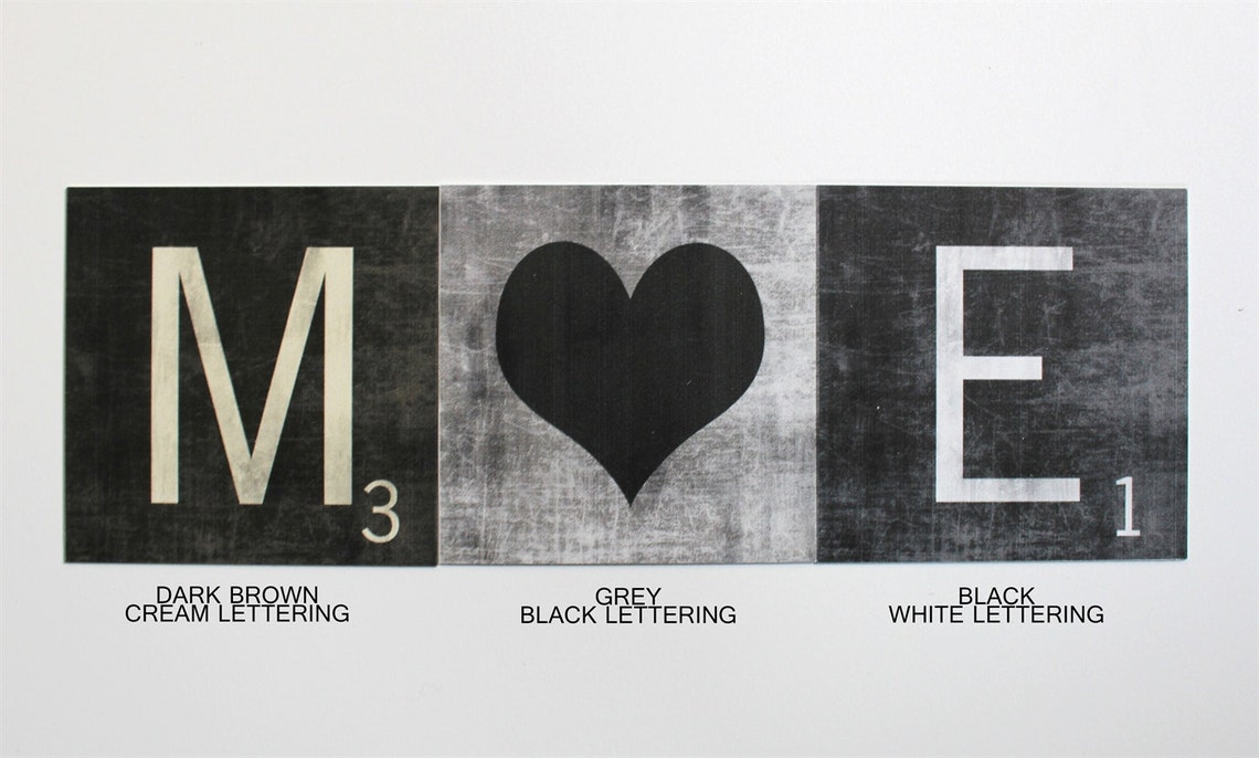 6x6 Metal Scrabble Wall Tiles Scrabble Tiles Scrabble Etsy