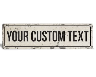 Rustic Metal Custom Sign: Personalized Outdoor Decor
