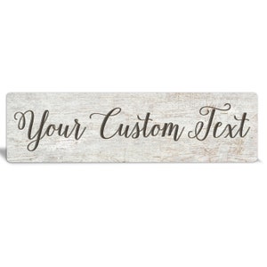 custom metal signs, faux wood sign, faux wood custom sign, outdoor signs, business signs, white wood decor, white wood signs, sign for yard
