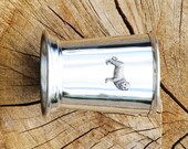 Julep Cup English Pewter Lion Emblem African Animal Gift 222