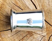 Julep Cup English Pewter Bear Grizzly Brown Emblem Wildlife Gift 026