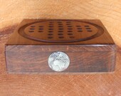 Earth Wooden Solitaire Set With Steel Balls Home Pub Gift With FREE ENGRAVING 421
