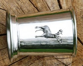 Julep Cup English Pewter Standing Stag Emblem Hunting Gift 348