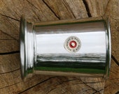 Julep Cup English Pewter Shotgun Cartridge Emblem Gift