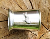 Julep Cup English Pewter Alsation Dog Emblem 002