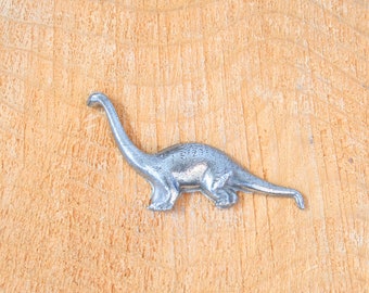 Rainbow glitter roarsome diplodocus dinosaur mini Dino pin badge brooch