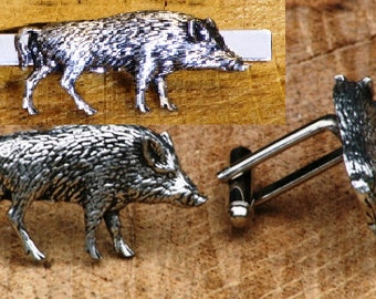 Tie Tack Single Posted Pin Hog Empire Pewter Boar Tie Tack Single Posted Pin Hog Empire Pewter Boar