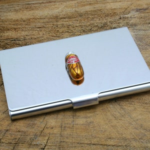 Porta carte di credito in metallo per bere e fumare con incisione gratuita personalizzata, regalo per cocktail, cavatappi per birra mch