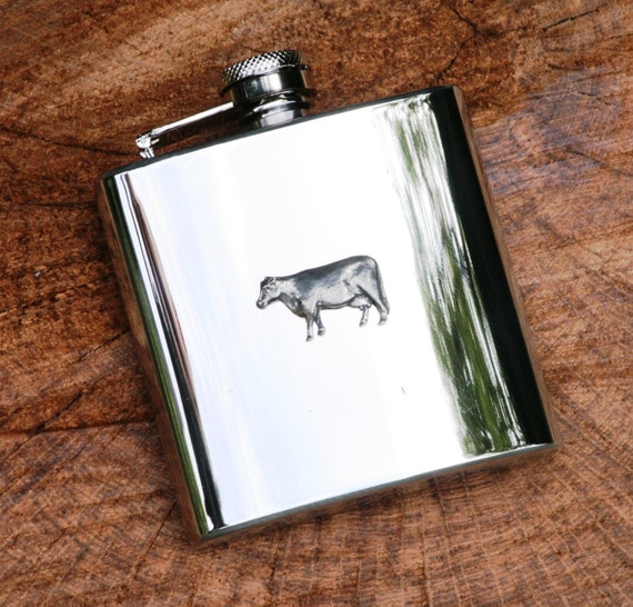 British Bulldog bull dog Hip Flask Gift Boxed FREE ENGRAVING 047