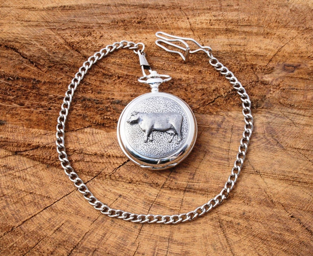 Beef Cow Pocket Watch Pewter Free Engraved Birthday Gift Boxed 030 Pw ...
